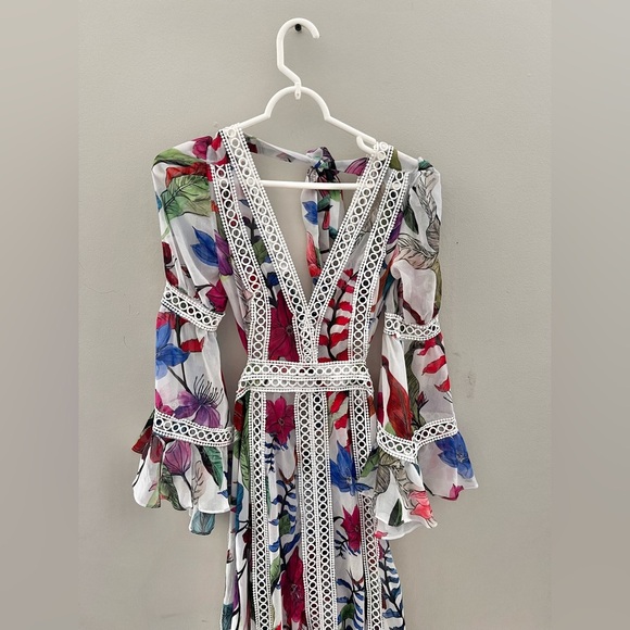 NWT PatBo Zamia Lace Trim Cut Out Maxi Dress Size 0/XS - Picture 4 of 8